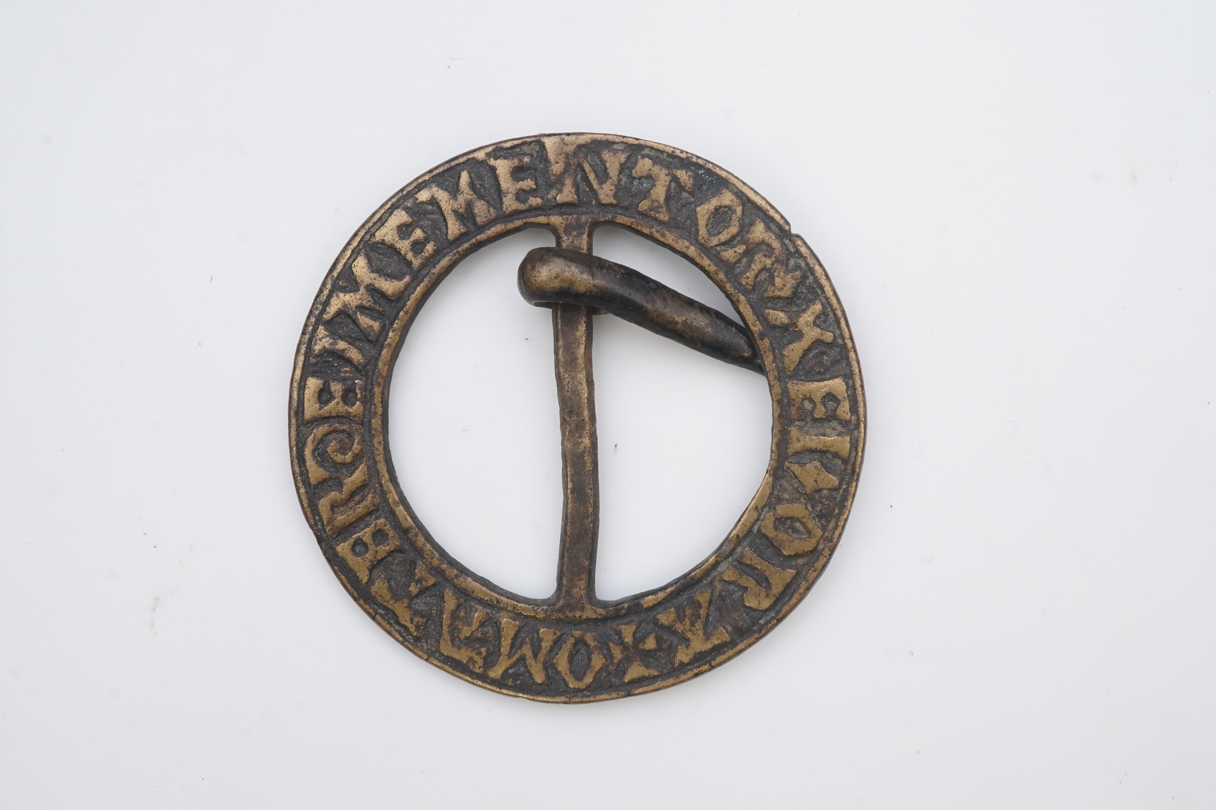 A bronze buckle, 15th-17th century